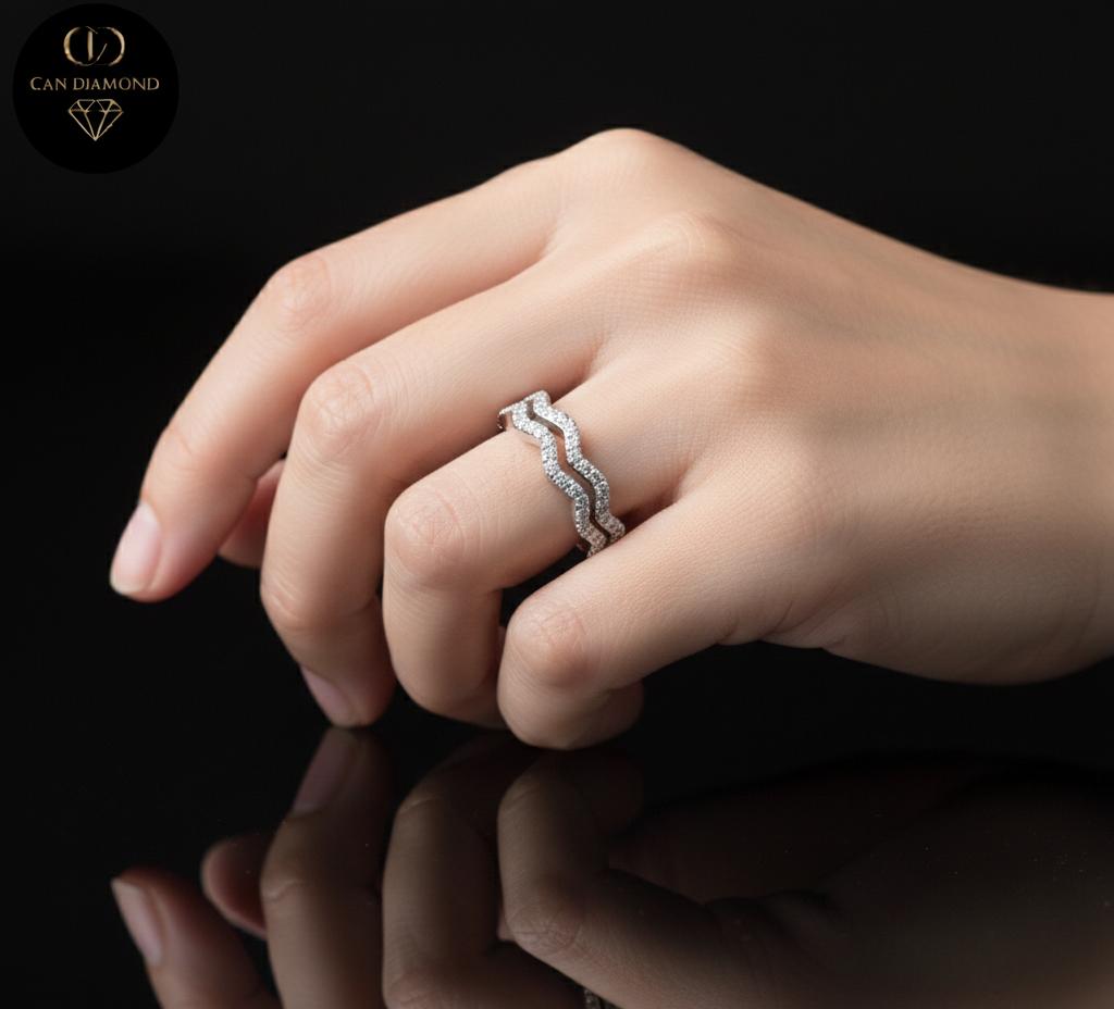 İkiz parıltı pırlanta yüzük