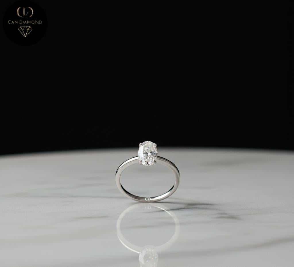 Can Diamond - Oval Tektaş Yüzük