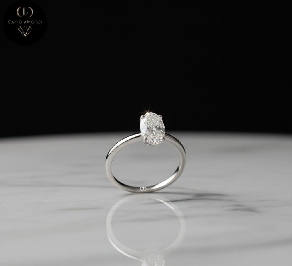Can Diamond - Oval Tektaş Yüzük